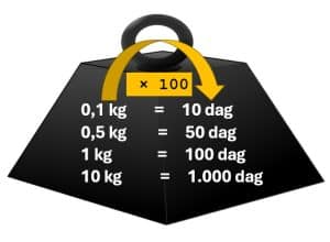 kg u dag - kilogram u dekagram