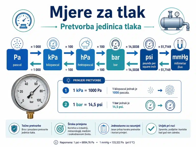 mjere za tlak